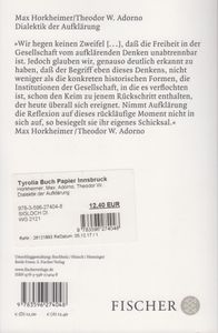 Dialektik der Aufklärung. Philosophische Fragmente