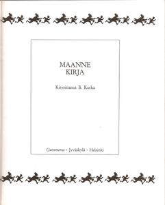 Kutka - Maanne kirja