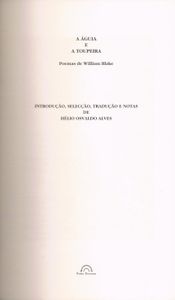 A Águia e a Toupeira: Poemas de William Blake