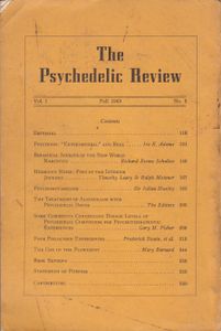 Psychedelic Review Vol. 1 No. 2 Fall 1963