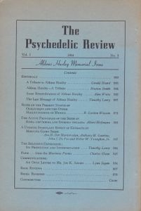 Psychedelic Review Vol. 1 No. 3 1964