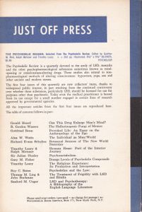 Psychedelic Review Number 6 1965