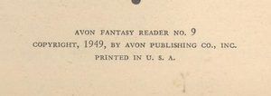 Avon Fantasy Reader No. 9