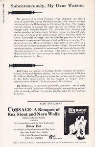 Subcutaneously, My Dear Watson: Sherlock Holmes and the Cocaine Habit