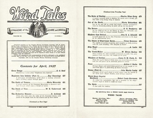 Weird Tales, Vol. 9, No. 4