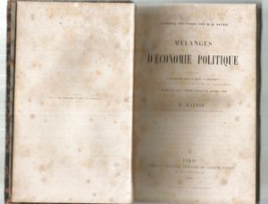 Mélanges d'économie politique