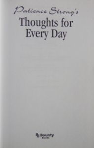 Patience Strong's Thoughts for Every Day