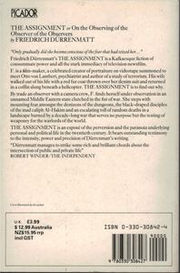 The Assignment: Or on Observing the Observer of the Observers