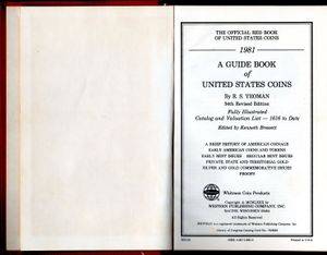 A Guide Book of United States Coins 34th Edition 1981