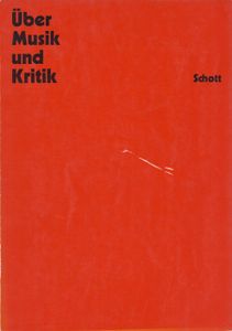 Über Musik und Kritik