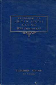 Handbook Of United States Coins With Premium List 16th Edition 1959 