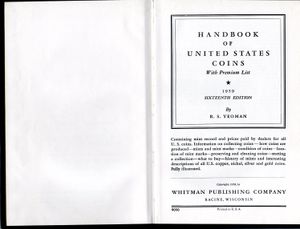 1959 Handbook of United States Coins with Premium List 16th Edition