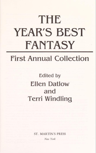 The Year's Best Fantasy: First Annual Collection