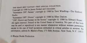The Year's Best Fantasy: First Annual Collection