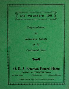 Keweenaw County Centennial: Official Historical Souvenir Program (1861– 1961)