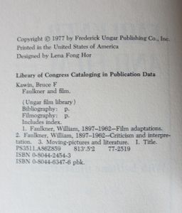 Faulkner and film