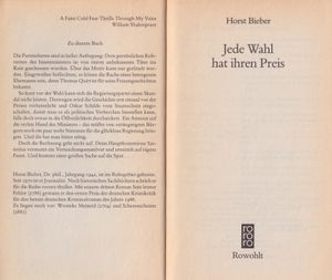 Jede Wahl hat ihren Preis