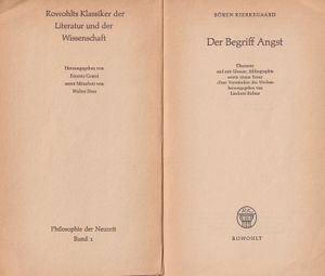 Werke I - Der Begriff Angst