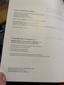 Calcolo. Funzioni di una variabile