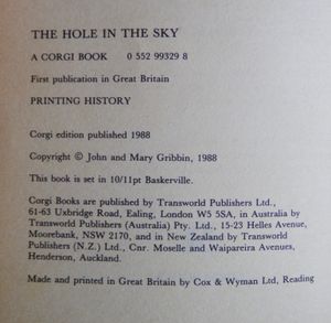 The Hole in the Sky: Man's Threat to the Ozone Layer
