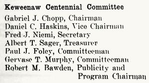 Keweenaw County Centennial: Official Historical Souvenir Program (1861– 1961)
