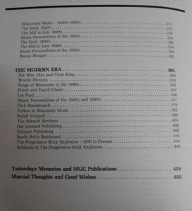 The Illustrated History Of Wisconsin Music: 1840 to 1990 - 150 Years Of Melodies And Memories
