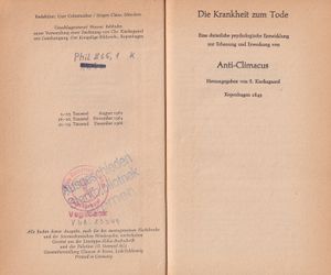 Werke IV - Die Krankheit zum Tode