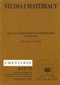 Wykaz zabytkowych cmentarzy w Polsce. Województwo Legnickie