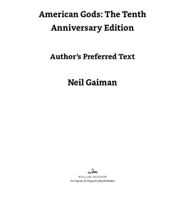 American Gods: The Tenth Anniversary Edition