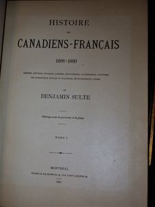 Histoire Des Canadiens Francais 1608-1880 Orne Des Portraits et Des Plans (8 Volumes)
