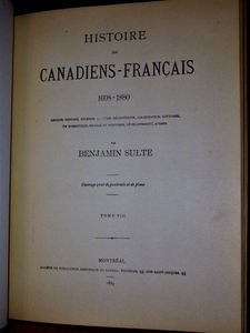 Histoire Des Canadiens Francais 1608-1880 Orne Des Portraits et Des Plans (8 Volumes)