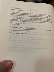 La Bellezza Della Matematica