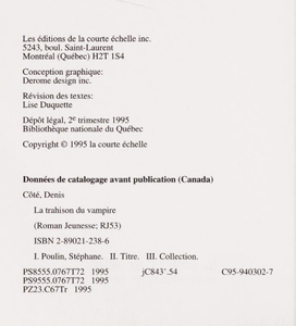 La Trahison du vampire