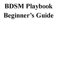 BDSM Playbook: Beginner's Guide (eBook)