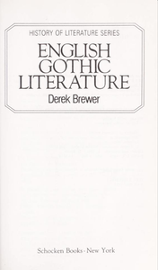 English Gothic Literature