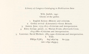 Ghosts of the Gothic: Austen, Eliot, & Lawrence