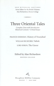 Three Oriental Tales