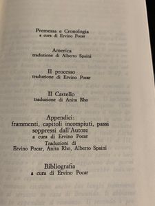 Kafka. Romanzi