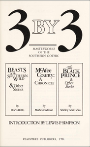 3 by 3: Masterworks of the Southern Gothic