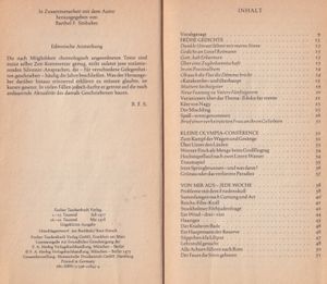 Zwischendurch - Ernste Versuche mit dem Heiteren