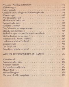 Zwischendurch - Ernste Versuche mit dem Heiteren