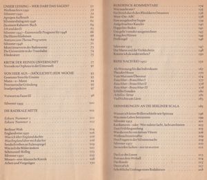 Zwischendurch - Ernste Versuche mit dem Heiteren