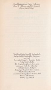 Roman eines Schicksallosen