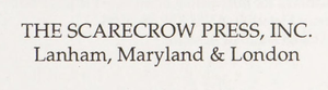 The Scarecrow Press, Inc.