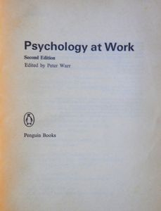 Psychology at Work
