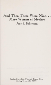 And Then There Were Nine... More Women of Mystery