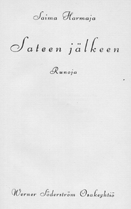 Sateen jälkeen
