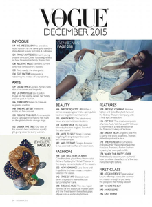Vogue Australia, December 2015