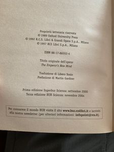 La Mente Nuova Dell'Imperatore. La Mente, I Computer E Le Leggi Della Fisica