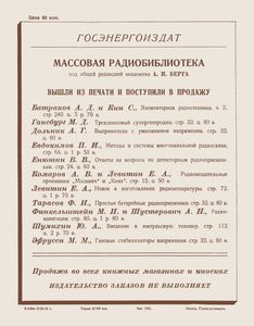 Радиовещательные Радиоприемники: Радиоприемник "Москвич" И Радиола "Кама"